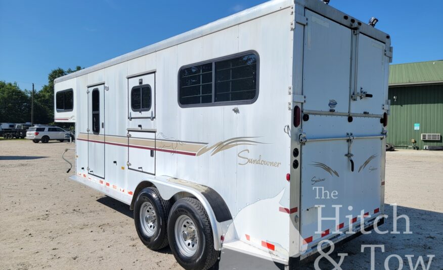 2003 SUNDOWNER SUNLITE 737 2 HORSE GOOSENECK TRAILER $14,900