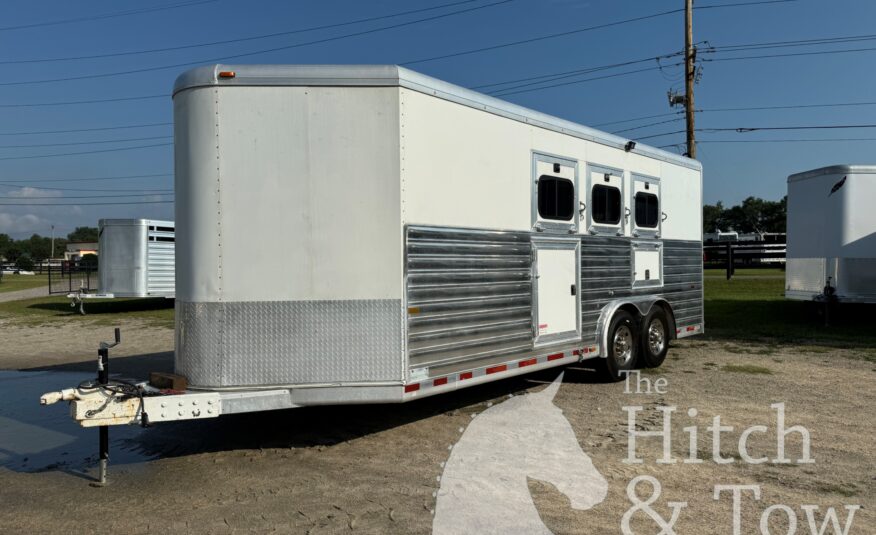 2004 HART 3 HORSE SLANT BUMPER PULL W/ DRESSING ROOM & RAMP TO DRESSING ROOM! $29,900