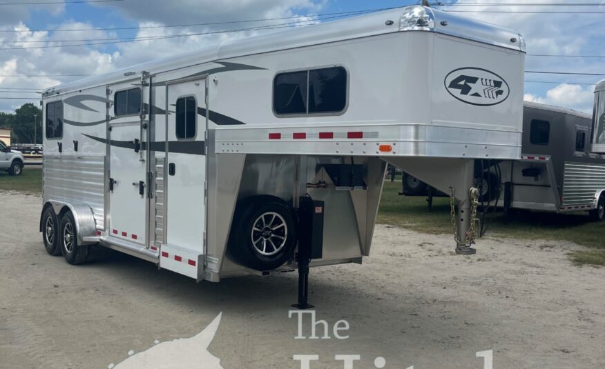 2025 4 STAR DELUXE 2 HORSE GOOSENECK W/ SIDE RAMP & LOTS OF UPGRADES!!! $46,500