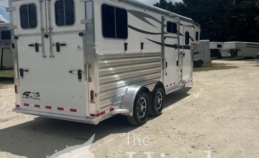 2025 4 STAR DELUXE 2 HORSE GOOSENECK W/ SIDE RAMP & LOTS OF UPGRADES!!! $46,500