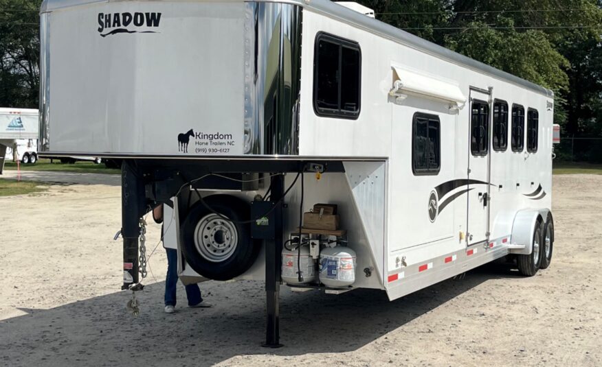 SLIGHTLY USED! 2022 SHADOW 4 HORSE SLANT LOAD LIVING QUARTERS TRAILER W/ UPGRADES $45,900