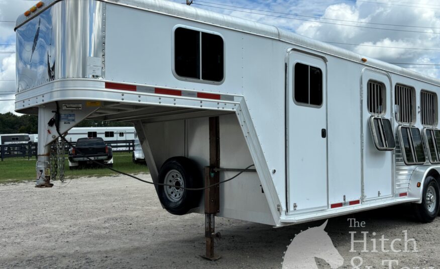 2004 FEATHERLITE 3 HORSE SLANT GOOSENECK TRAILER $12,900