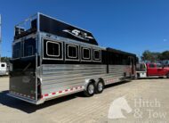 2023 4 STAR DELUXE 4 HORSE W/ 15′ OUTBACK LIVING QUARTERS, TONS OF UPGRADES, & TONS OF STORAGE!! $234,000