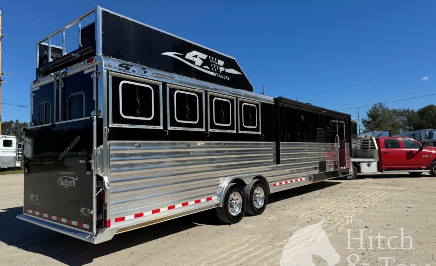 2023 4 STAR DELUXE 4 HORSE W/ 15′ OUTBACK LIVING QUARTERS, TONS OF UPGRADES, & TONS OF STORAGE!! $234,000