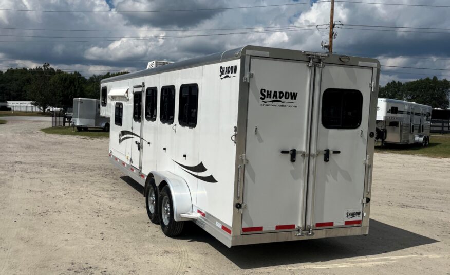 SLIGHTLY USED! 2022 SHADOW 4 HORSE SLANT LOAD LIVING QUARTERS TRAILER W/ UPGRADES $45,900