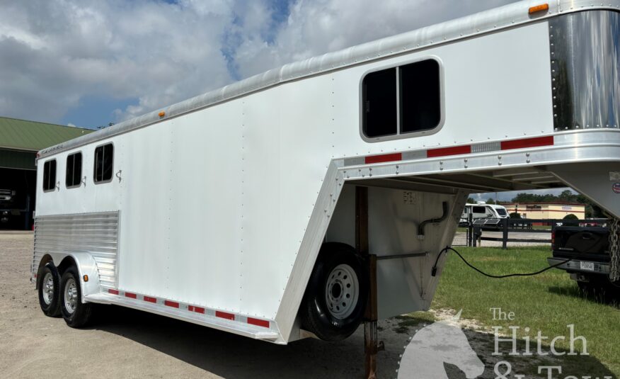 2004 FEATHERLITE 3 HORSE SLANT GOOSENECK TRAILER $12,900