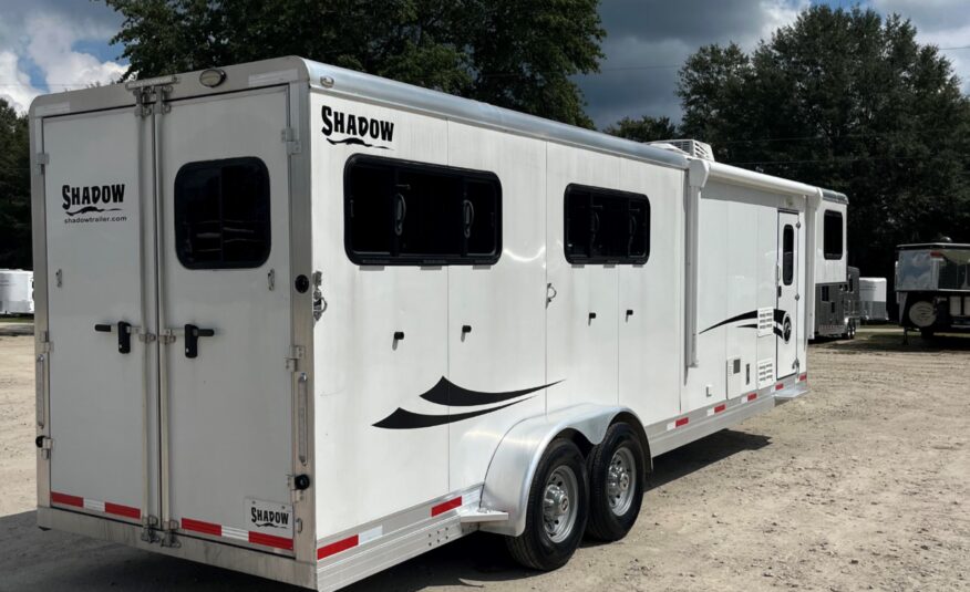 SLIGHTLY USED! 2022 SHADOW 4 HORSE SLANT LOAD LIVING QUARTERS TRAILER W/ UPGRADES $45,900