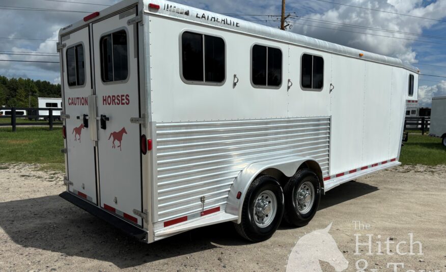 2004 FEATHERLITE 3 HORSE SLANT GOOSENECK TRAILER $12,900