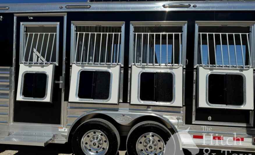 2023 4 STAR DELUXE 4 HORSE W/ 15′ OUTBACK LIVING QUARTERS, TONS OF UPGRADES, & TONS OF STORAGE!! $234,000