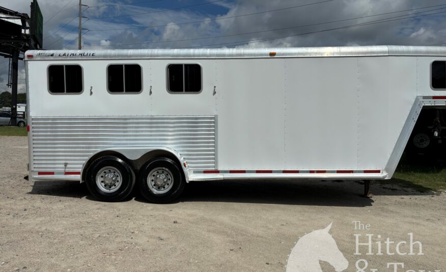 2004 FEATHERLITE 3 HORSE SLANT GOOSENECK TRAILER $12,900