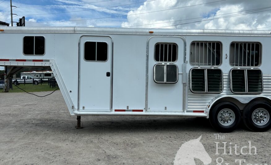 2004 FEATHERLITE 3 HORSE SLANT GOOSENECK TRAILER $12,900