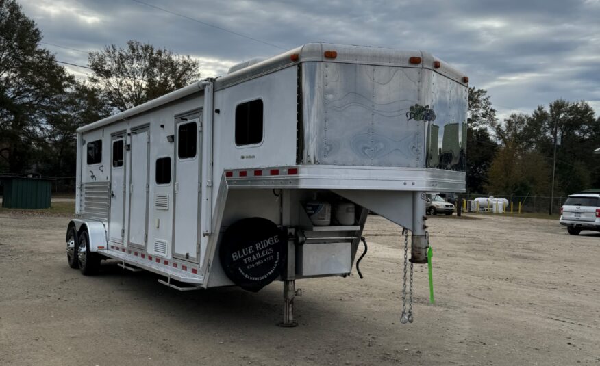 2005 DREAM COACH 2 HORSE STRAIGHT LOAD GOOSENECK WITH 7′ LQ & MID-TACK! $26,500