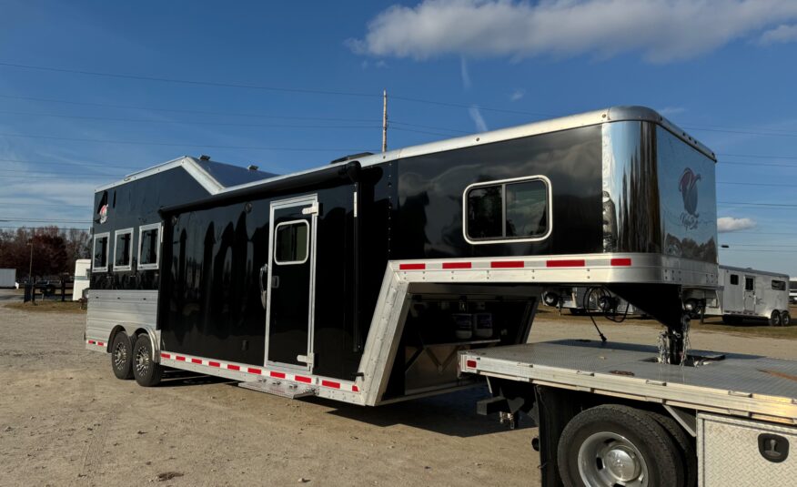 2025 KIEFERBILT 3 HORSE W/ 10′ JBJ CONVERSIONS LIVING QUARTERS, TONS OF UPGRADES, & TONS OF STORAGE!! $124,900