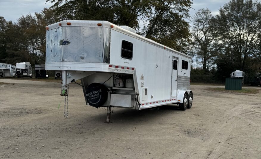 2005 DREAM COACH 2 HORSE STRAIGHT LOAD GOOSENECK WITH 7′ LQ & MID-TACK! $26,500