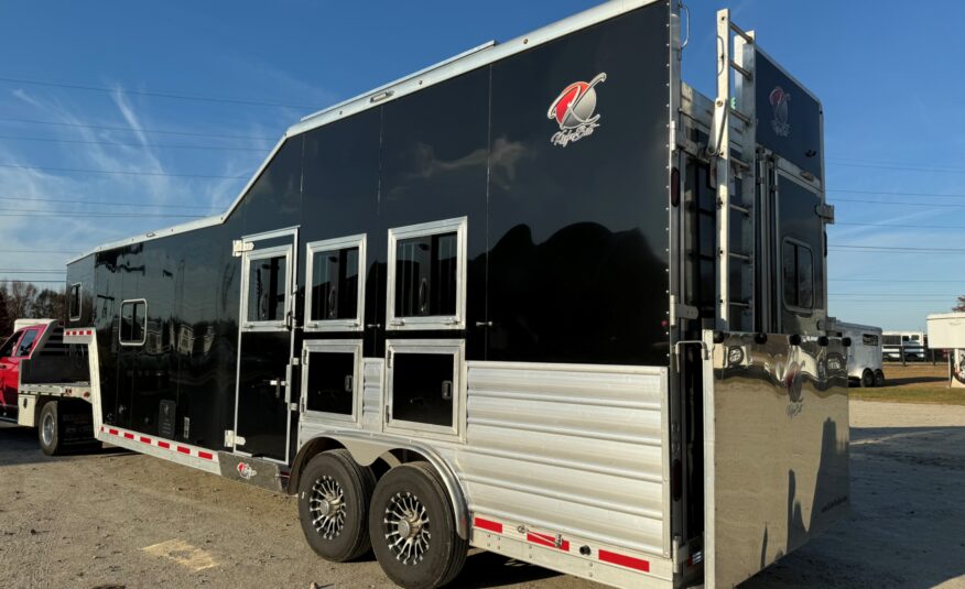 2025 KIEFERBILT 3 HORSE W/ 10′ JBJ CONVERSIONS LIVING QUARTERS, TONS OF UPGRADES, & TONS OF STORAGE!! $124,900