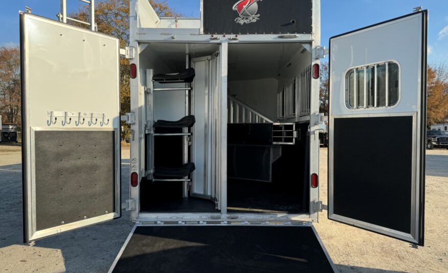 2025 KIEFERBILT 3 HORSE W/ 10′ JBJ CONVERSIONS LIVING QUARTERS, TONS OF UPGRADES, & TONS OF STORAGE!! $124,900