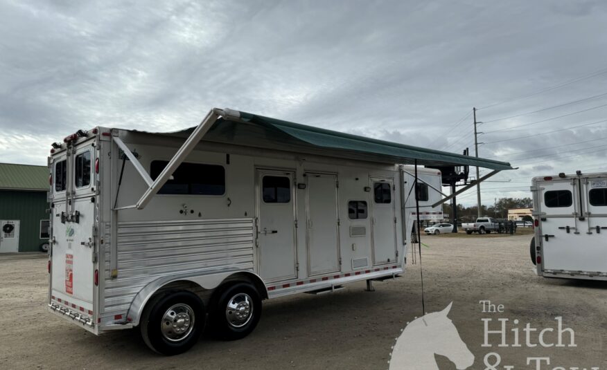 2005 DREAM COACH 2 HORSE STRAIGHT LOAD GOOSENECK WITH 7′ LQ & MID-TACK! $26,500