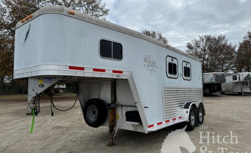 2001 FEATHERLTE 2 HORSE SLANT GOOSENECK! $10,900