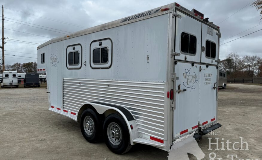 2001 FEATHERLTE 2 HORSE SLANT GOOSENECK! $10,900