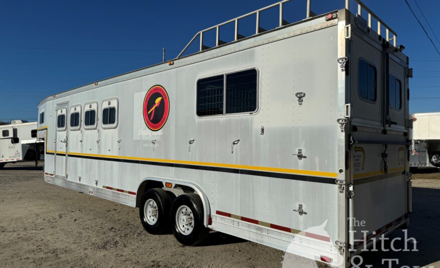 2003 EBY 7 HORSE SLANT LOAD GOOSENECK TRAILER 8′ WIDE W/ SIDE RAMP! $26,500