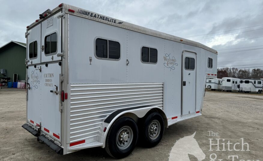 2001 FEATHERLTE 2 HORSE SLANT GOOSENECK! $10,900