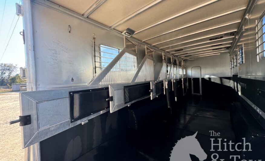 2003 EBY 7 HORSE SLANT LOAD GOOSENECK TRAILER 8′ WIDE W/ SIDE RAMP! $26,500