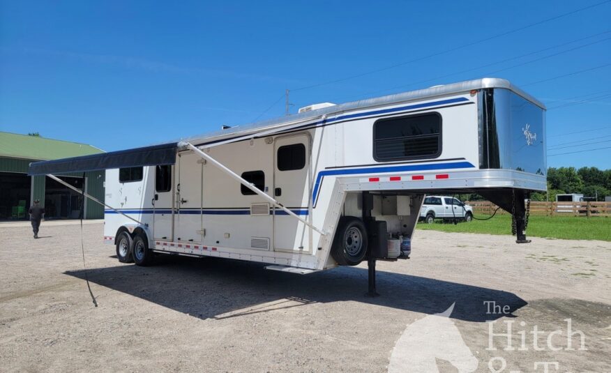 2011 KIEFERBUILT GENESIS S8-SL-2 3 HORSE STRAIGHT LOAD W/ LIVING QUARTERS & MID/TACK!!! $44,900