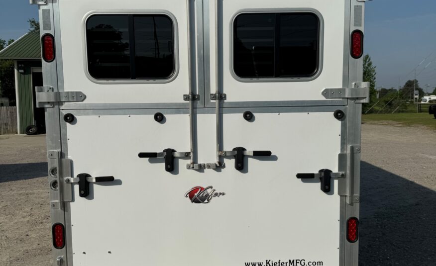 2021 KIEFERBUILT GENESIS 2 HORSE GOOSENECK TRAILER W/ EXTRA LARGE STALLS!! $23,900