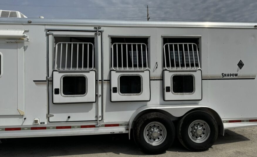 2008 SHADOW 3 HORSE SLANT LOAD LIVING QUARTERS TRAILER W/ UPGRADES! $23,500