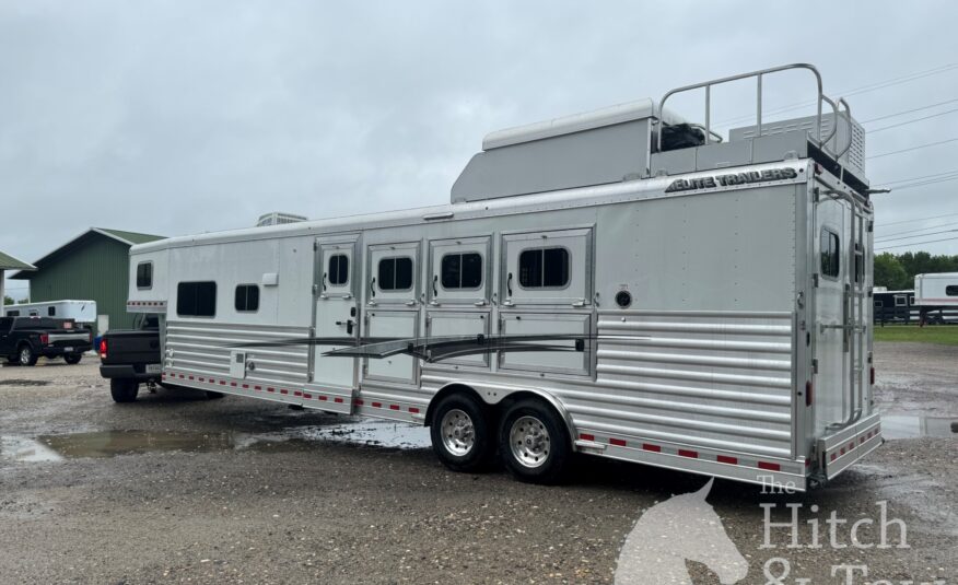2024 ELITE 4 HORSE W/ 12’8″ OUTBACK LIVING QUARTERS, TONS OF UPGRADES, & TONS OF STORAGE!! $131,900