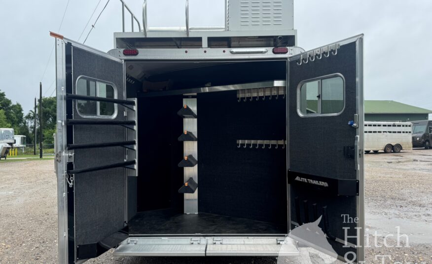 2024 ELITE 4 HORSE W/ 12’8″ OUTBACK LIVING QUARTERS, TONS OF UPGRADES, & TONS OF STORAGE!! $131,900