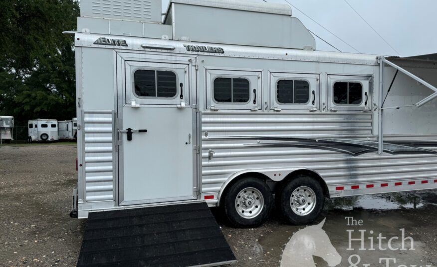 2024 ELITE 4 HORSE W/ 12’8″ OUTBACK LIVING QUARTERS, TONS OF UPGRADES, & TONS OF STORAGE!! $131,900