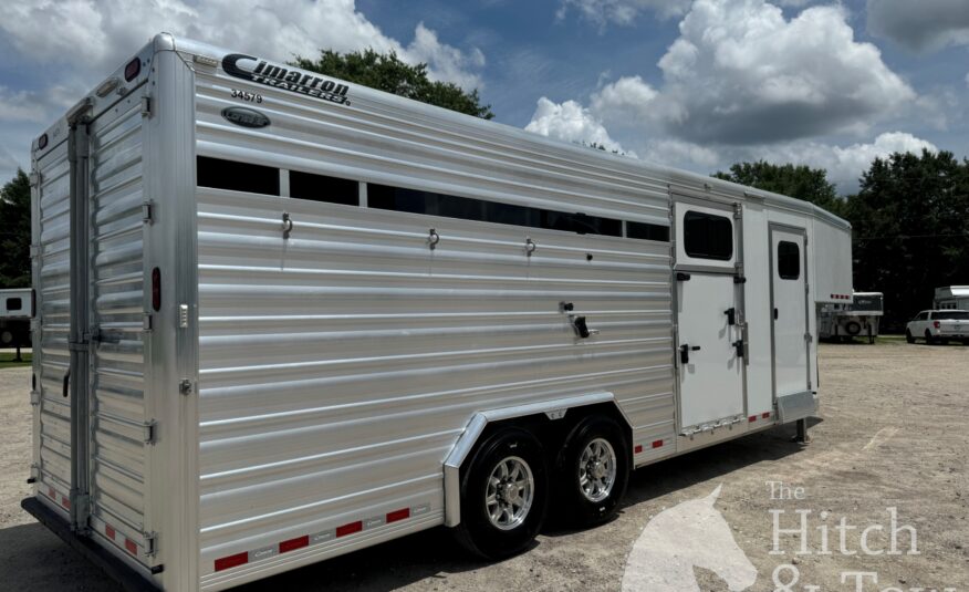 2019 CIMARRON LONESTAR 25′ STOCK COMBO GOOSENECK W/ SIDE RAMP! $34,900