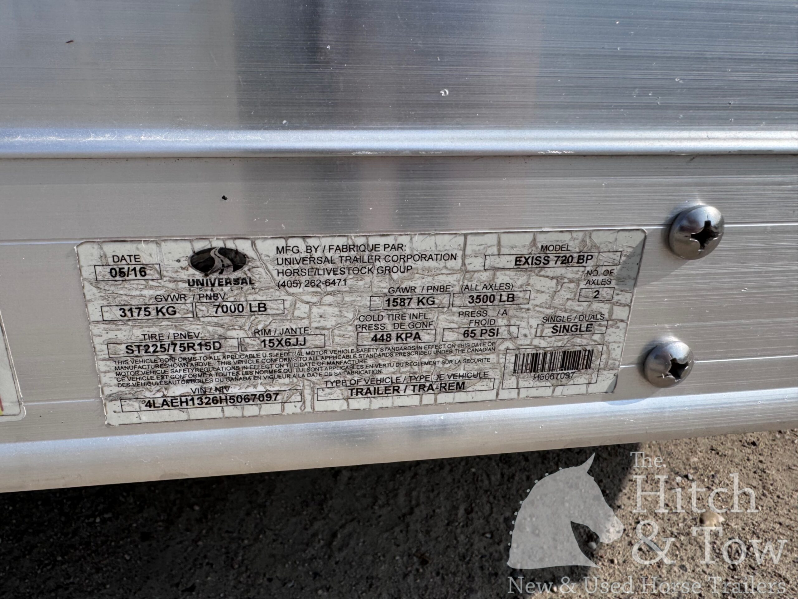 2017 EXISS 2 HORSE SLANT BUMPERPULL TRAILER $17,900