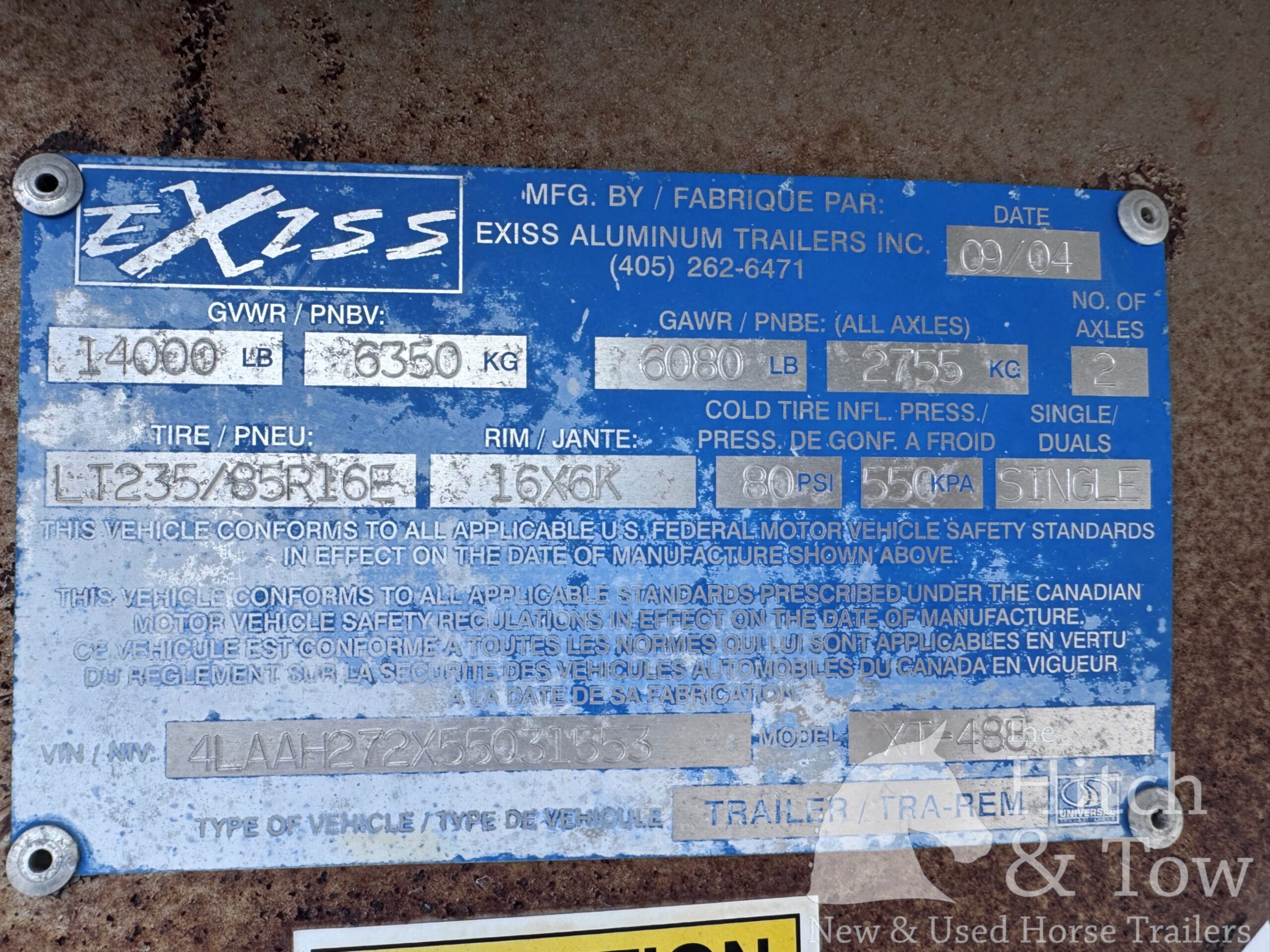 2005 EXISS 4 HORSE SLANT GOOSENECK HORSE TRAILER $17,000