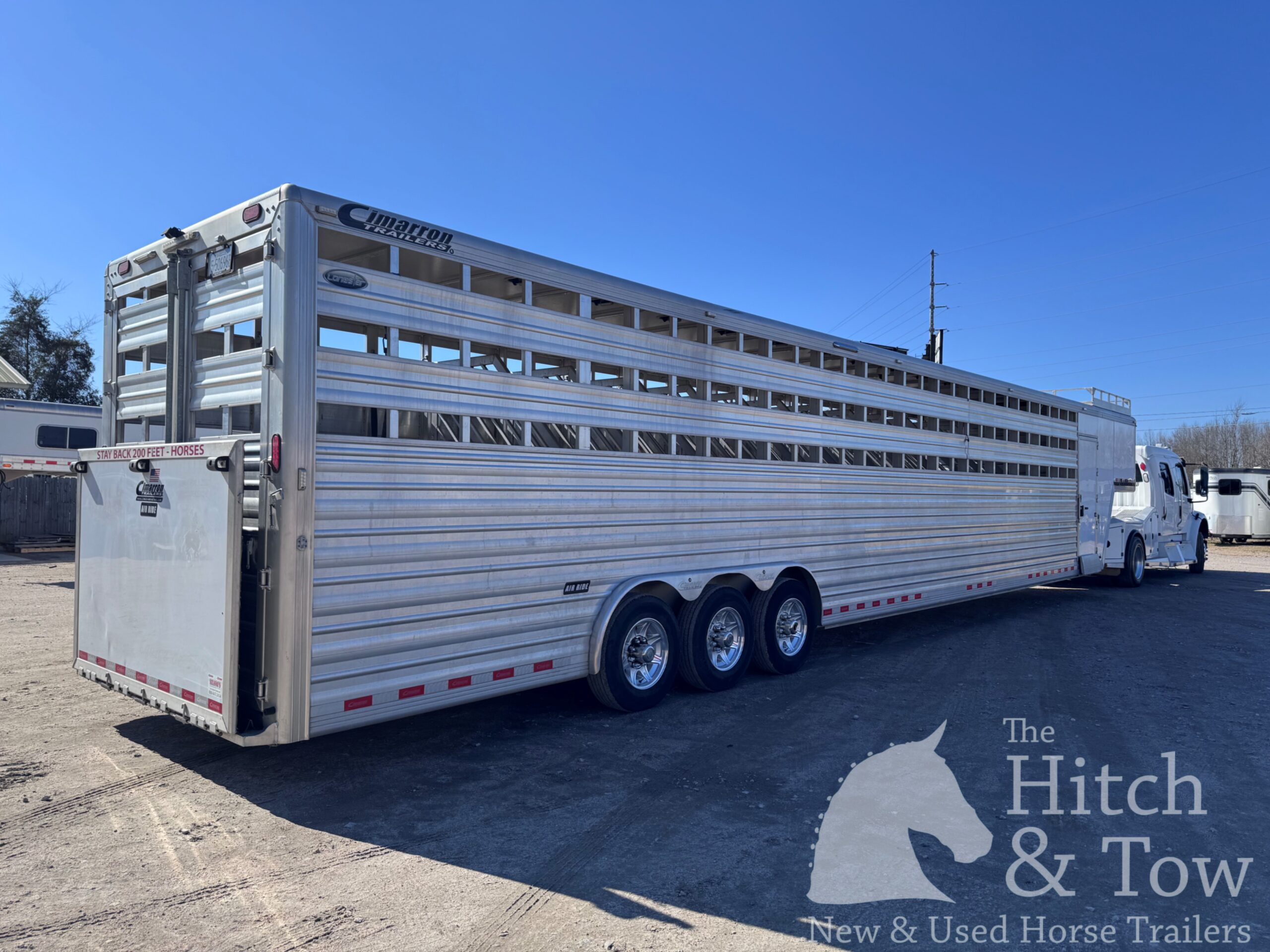 2020 CIMARRON STOCK COMBO POLO 13/16 HORSE GOOSENECK & FREIGHTLINER M2 BUSINESS TRUCK!