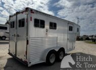 1994 FEATHERLTE 2 HORSE SLANT GOOSENECK W/ WEEKENDER! $10,500