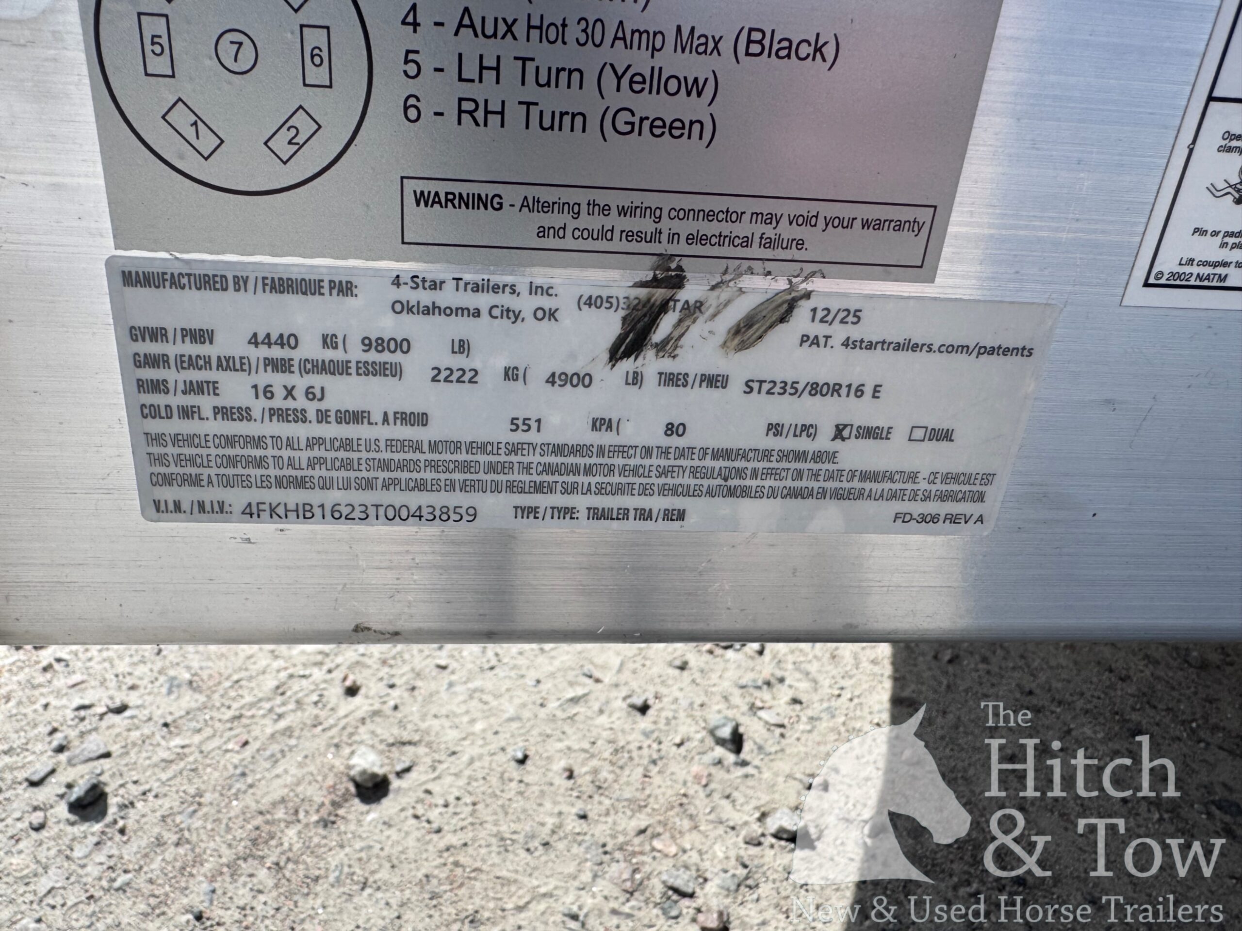 2026 4 STAR 2 HORSE STRAIGHT LOAD BUMPER PULL W/ SIDE RAMP! $44,900