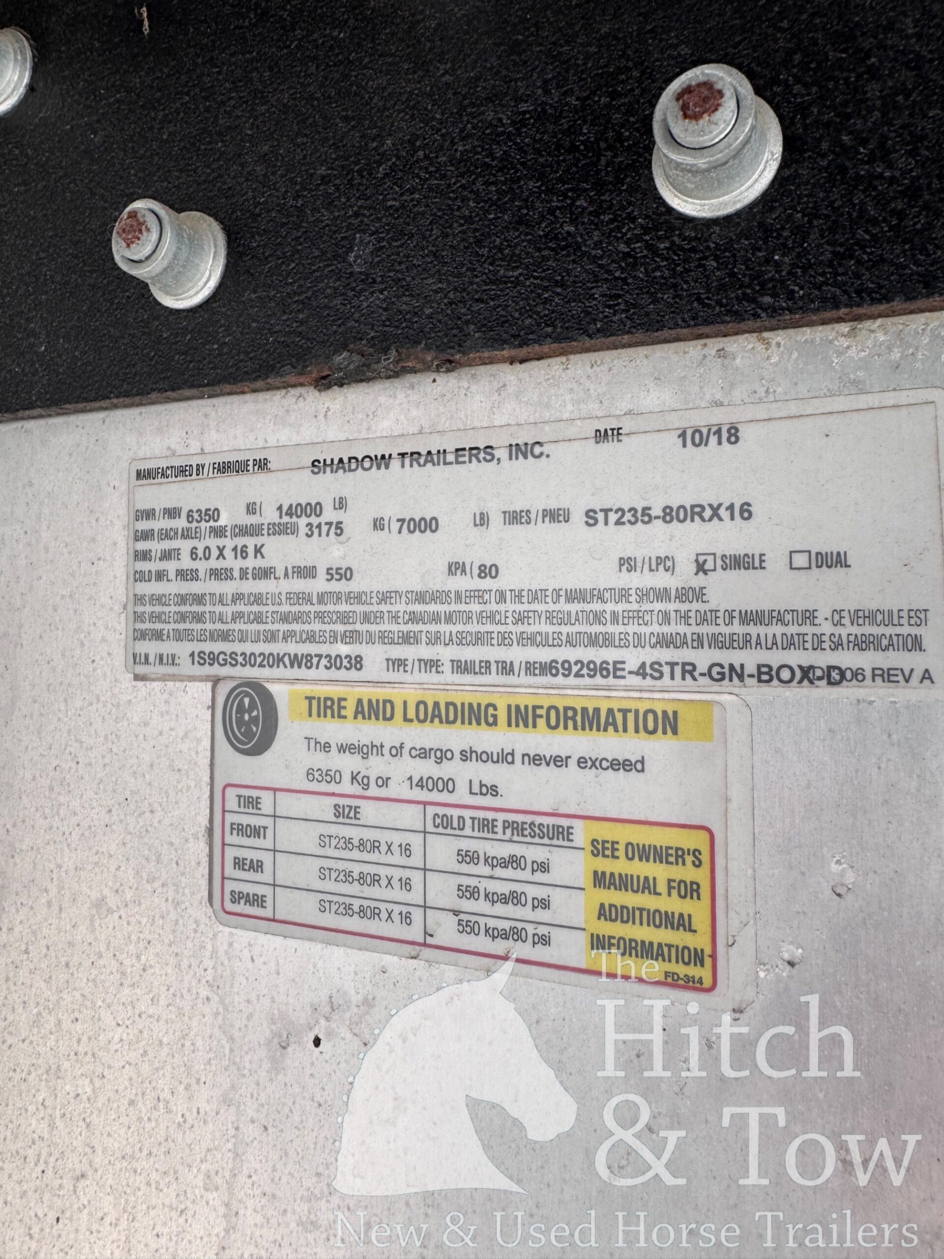 2019 SHADOW 4 HORSE HEAD TO HEAD W/ UPGRADES $36,900