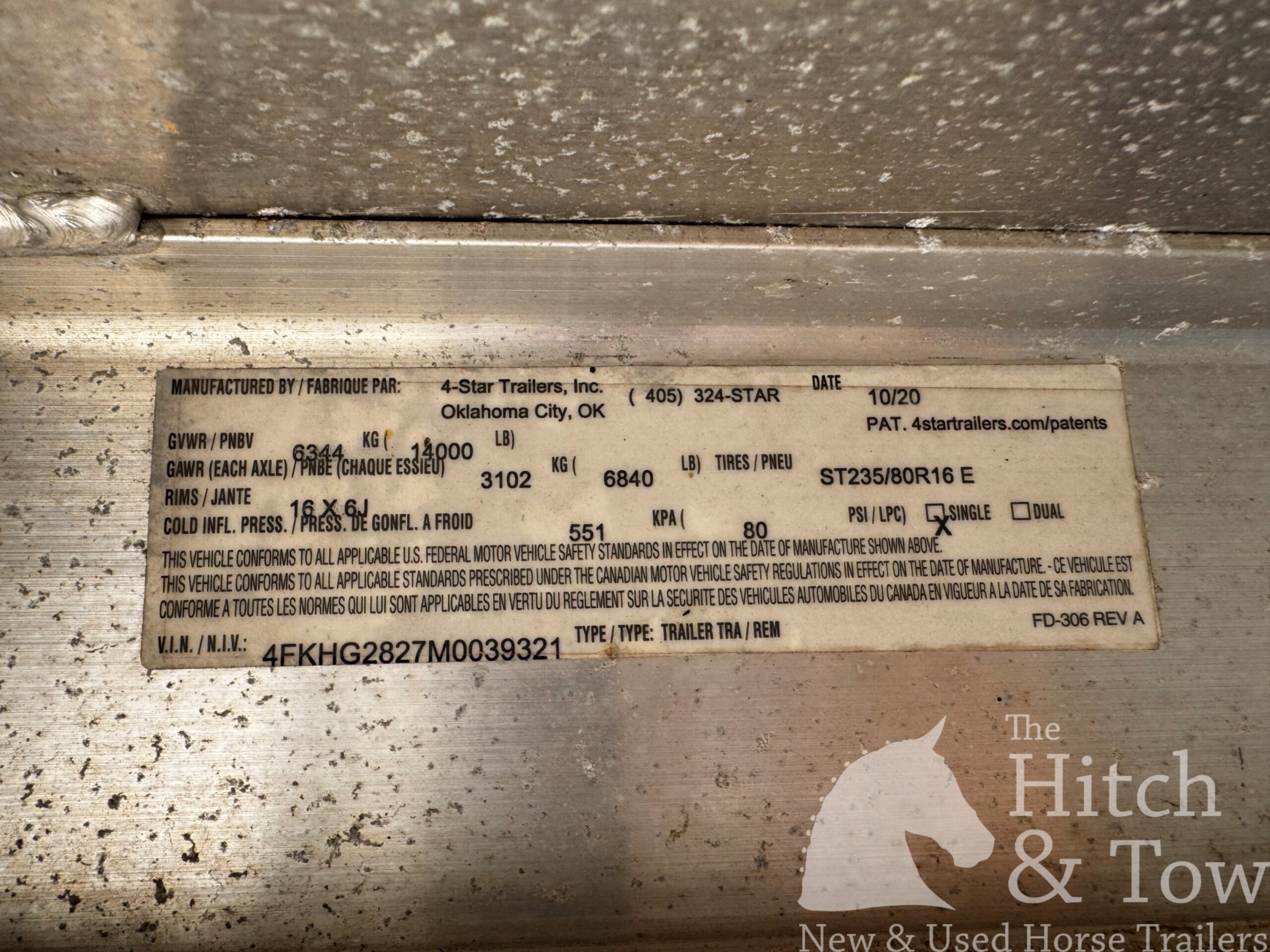 2021 4 STAR RUNABOUT 4 HORSE HEAD TO HEAD $45,900