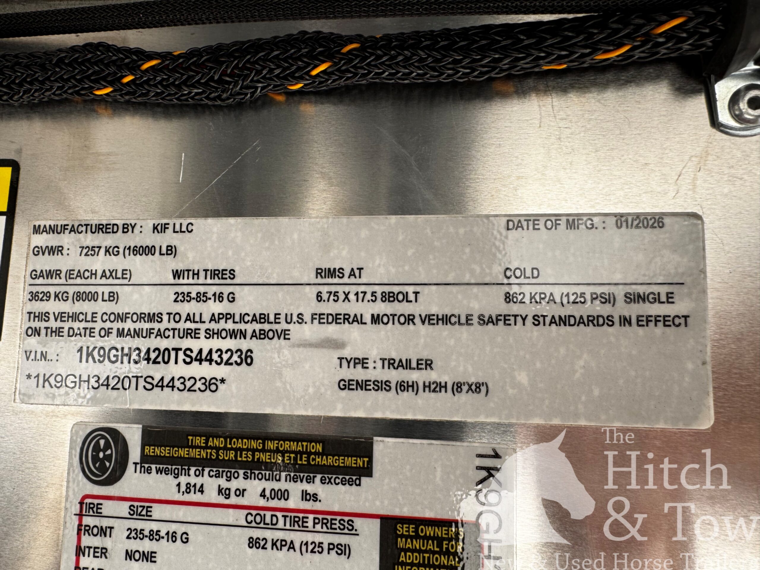 2026 KieferBilt Trailers 6-7 HORSE HEAD TO HEAD W/ MANY UPGRADES $79,900