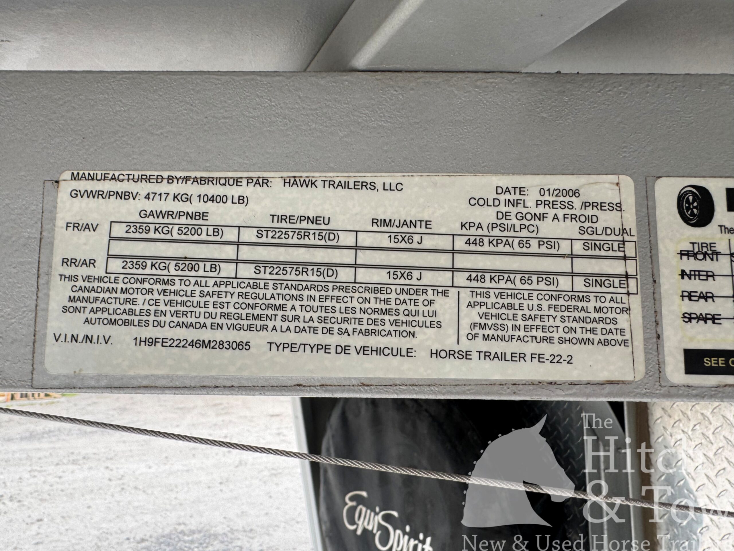 2006 EQUISPIRIT 2 HORSE GOOSENECK $11,900