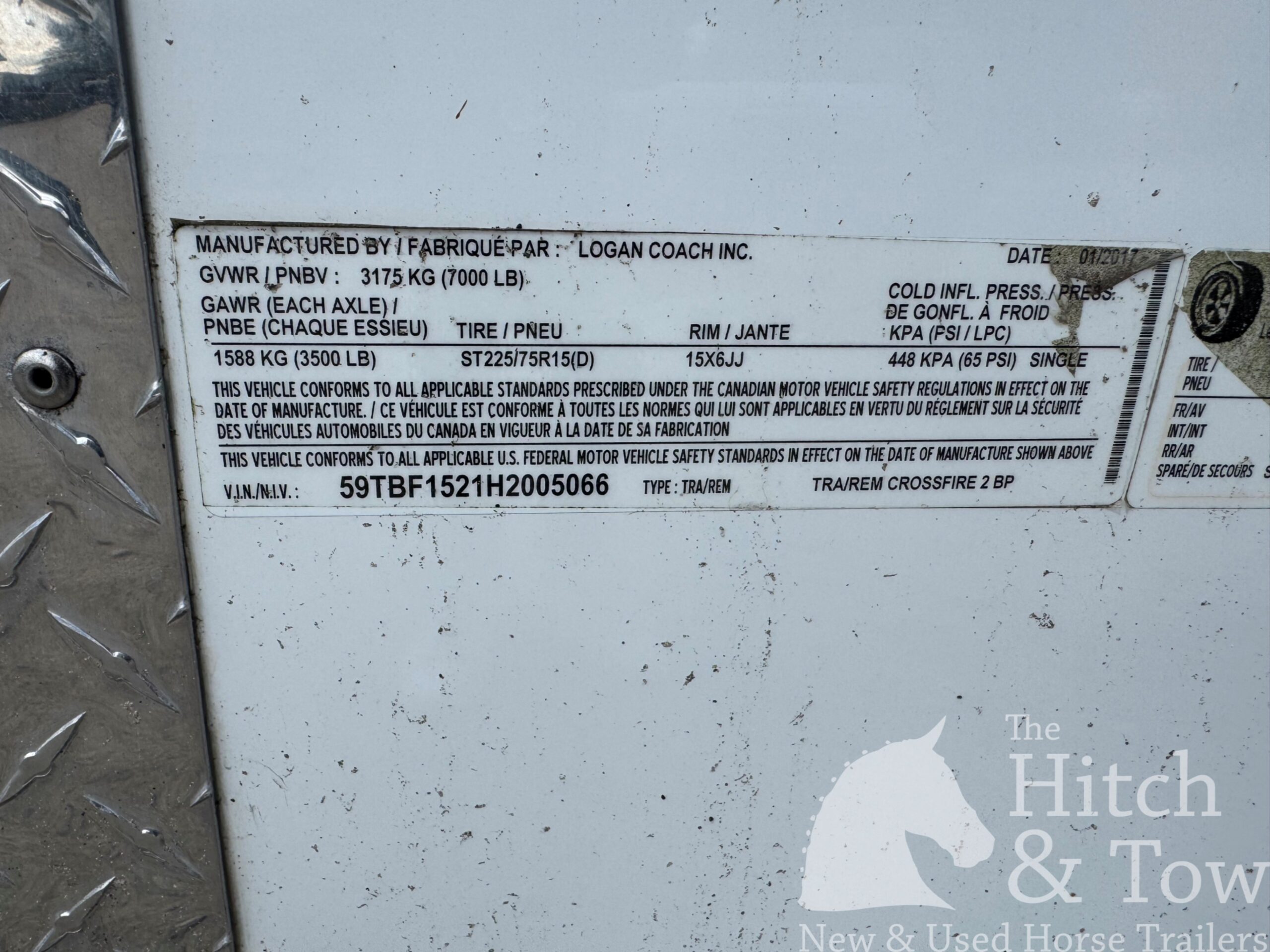 2017 LOGAN CROSS FIRE 2 HORSE SLANT BUMPER PULL TRAILER $13,500