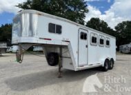 2001 EXISS 3 HORSE SLANT GOOSENECK TRAILER $10,900