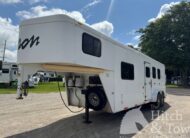 2012 BISON TRAIL HAND 3 HORSE SLANT LOAD W/ 9′ LIVING QUARTERS $24,900!