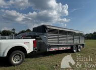 2026 20′ LIVESTOCK STOLL TRAILER W/ TUBE SIDES AND BLACK CANVAS TOP $17,580