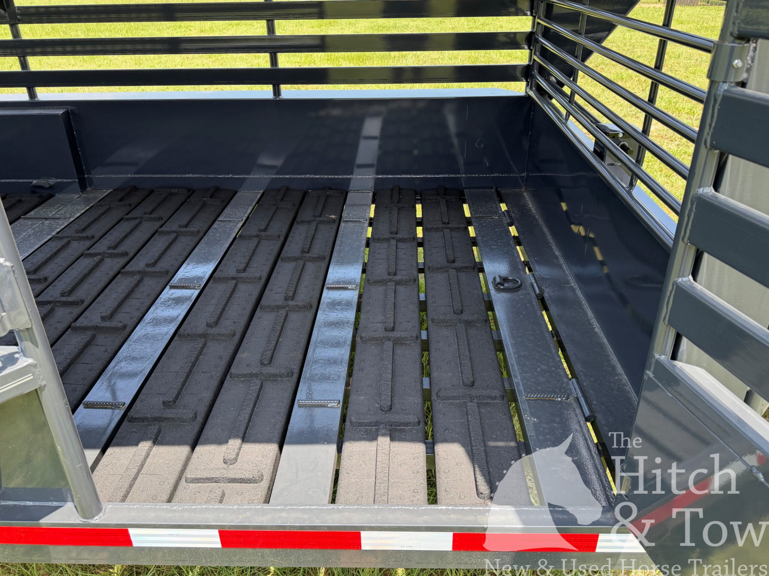 2026 16′ LIVESTOCK STOLL TRAILER W/ TUBE SIDES AND GRAY CANVAS TOP $16,450