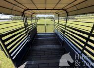 2026 16′ LIVESTOCK STOLL TRAILER W/ TUBE SIDES AND GRAY CANVAS TOP $16,450