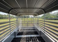 2026 20′ LIVESTOCK STOLL TRAILER W/ TUBE SIDES AND BLACK CANVAS TOP $17,580