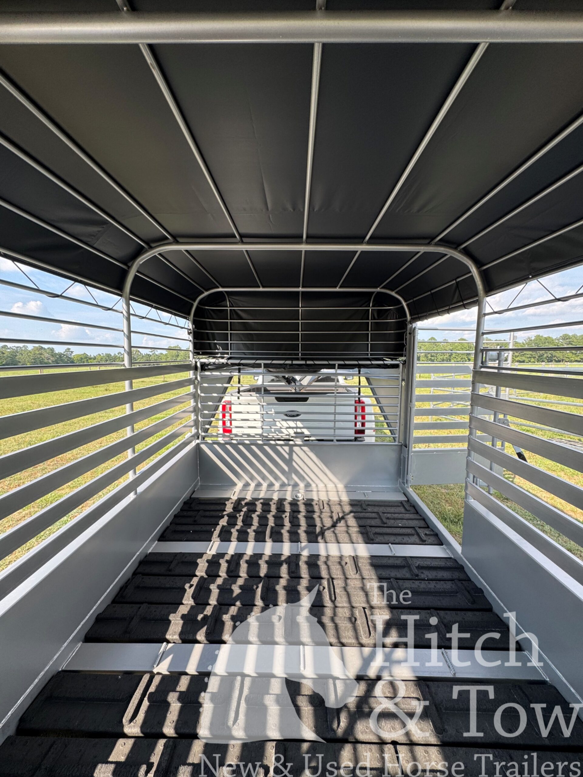 2026 20′ LIVESTOCK STOLL TRAILER W/ TUBE SIDES AND BLACK CANVAS TOP $17,580